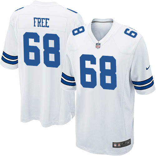 Men's Game Doug Free Nike Jersey White Road - #68 NFL Dallas Cowboys